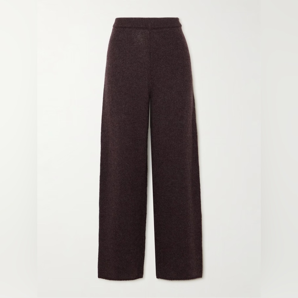 Deiji Studios Wool-blend straight-leg pants Plum S/M NWT